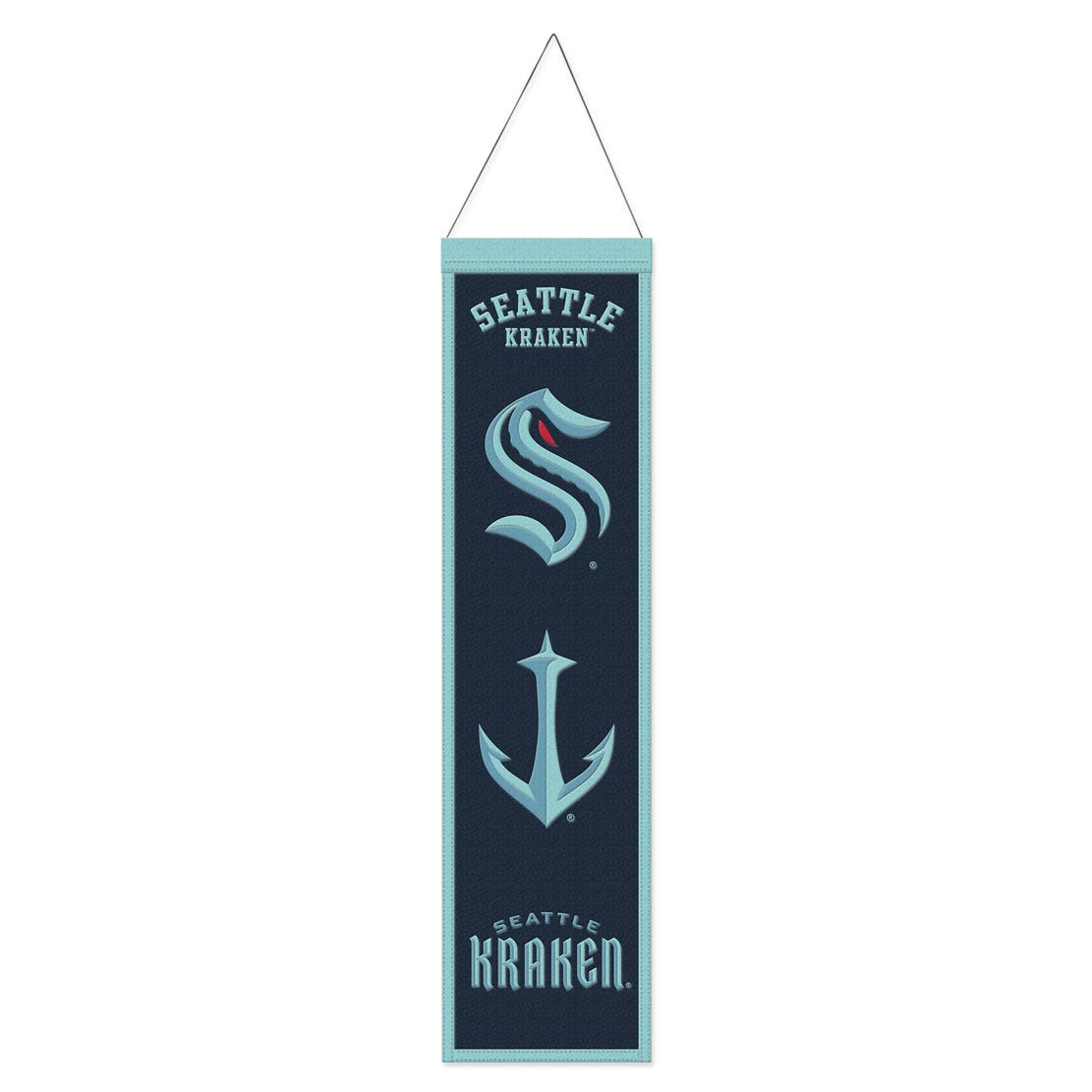 Seattle Kraken Banner Wool 8x32 Heritage Evolution Design - Special Order