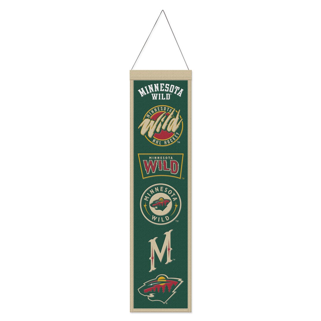 Minnesota Wild Banner Wool 8x32 Heritage Evolution Design - Special Order