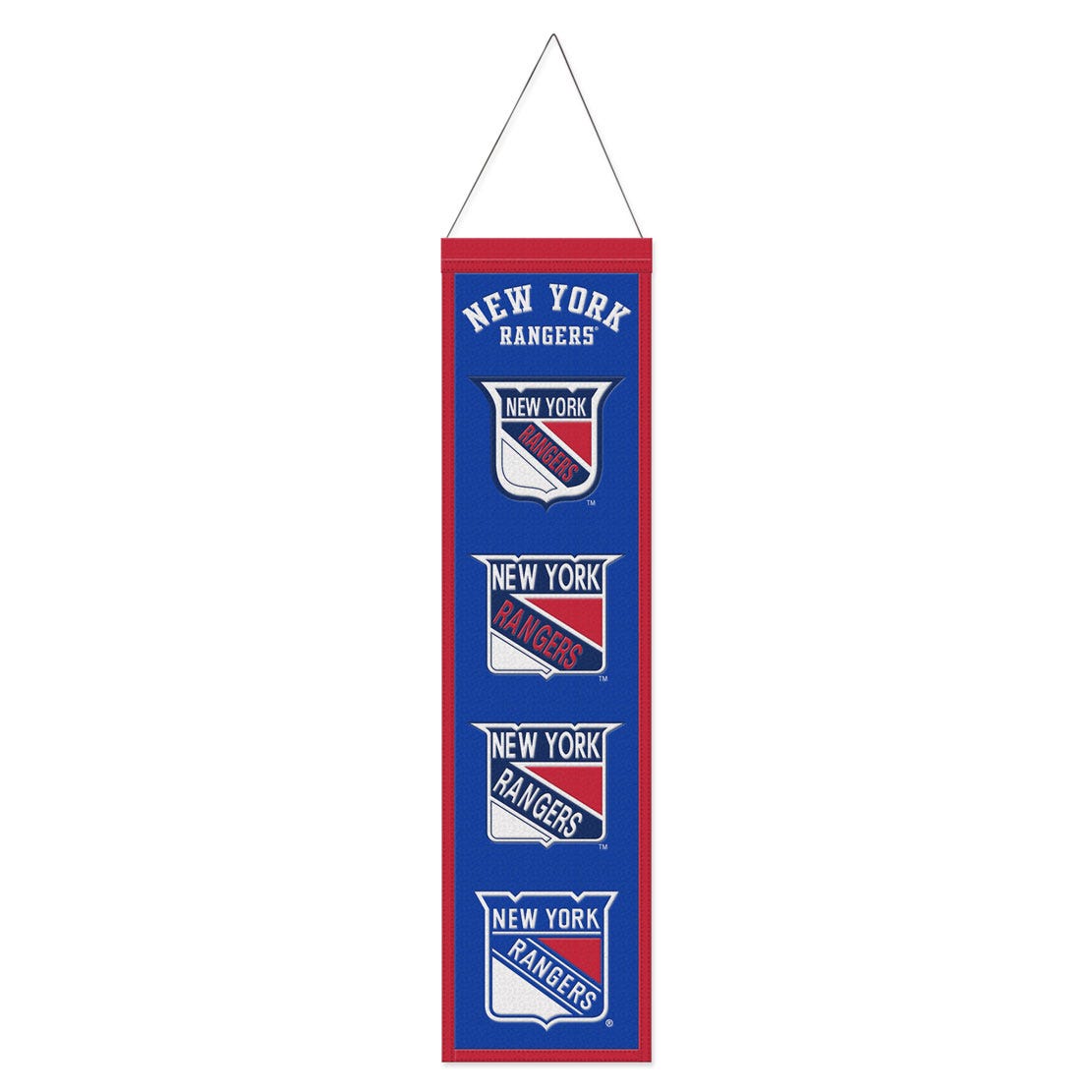 New York Rangers Banner Wool 8x32 Heritage Evolution Design - Special Order