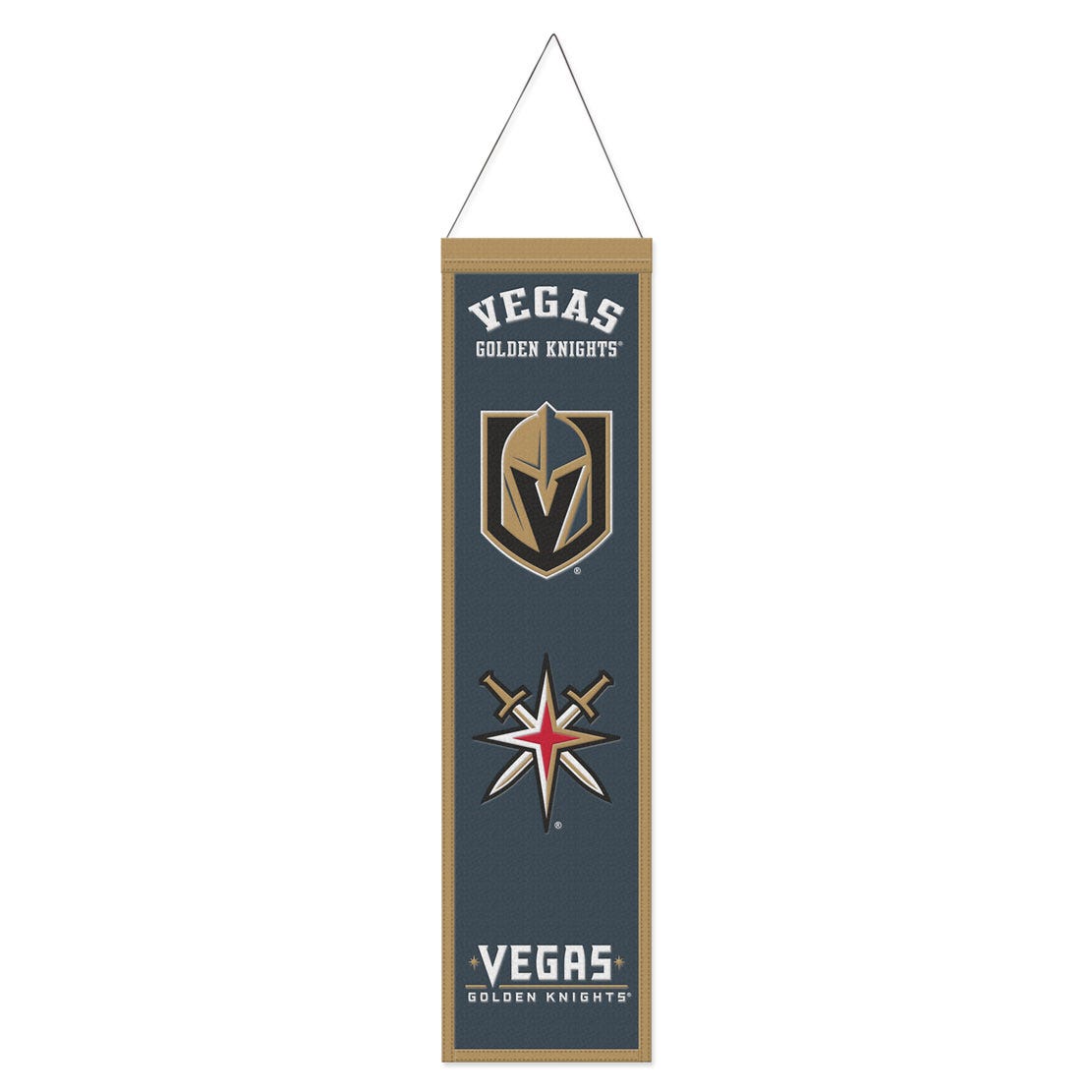 Vegas Golden Knights Banner Wool 8x32 Heritage Evolution Design - Special Order