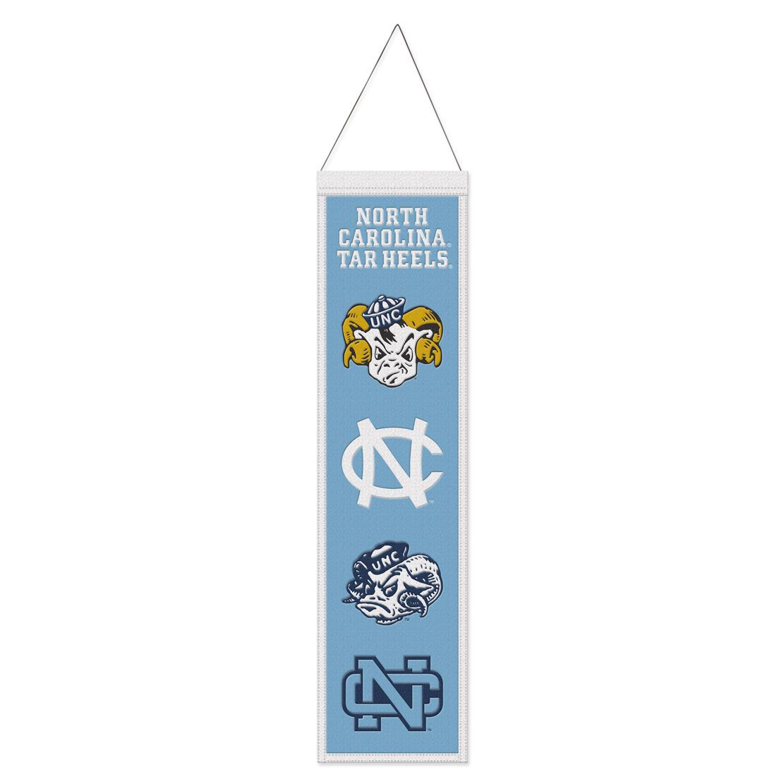 North Carolina Tar Heels Banner Wool 8x32 Heritage Evolution Design College Vault - Special Order