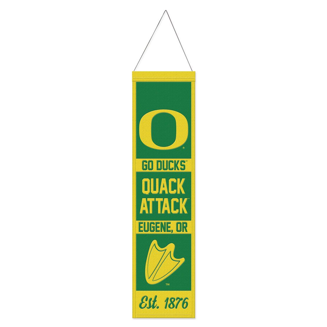 Oregon Ducks Banner Wool 8x32 Heritage Evolution Design - Special Order