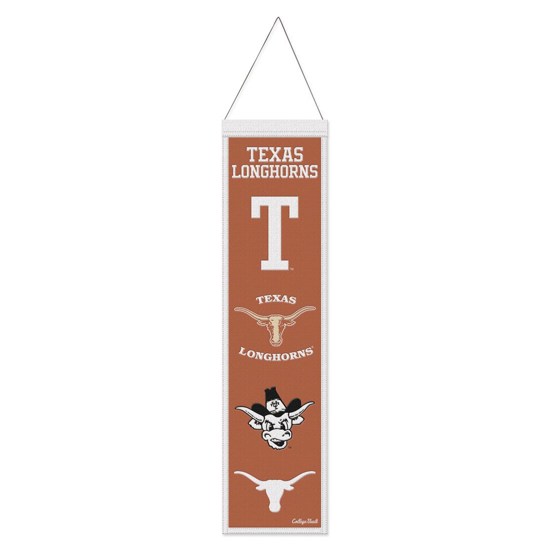 Texas Longhorns Banner Wool 8x32 Heritage Evolution Design - Special Order