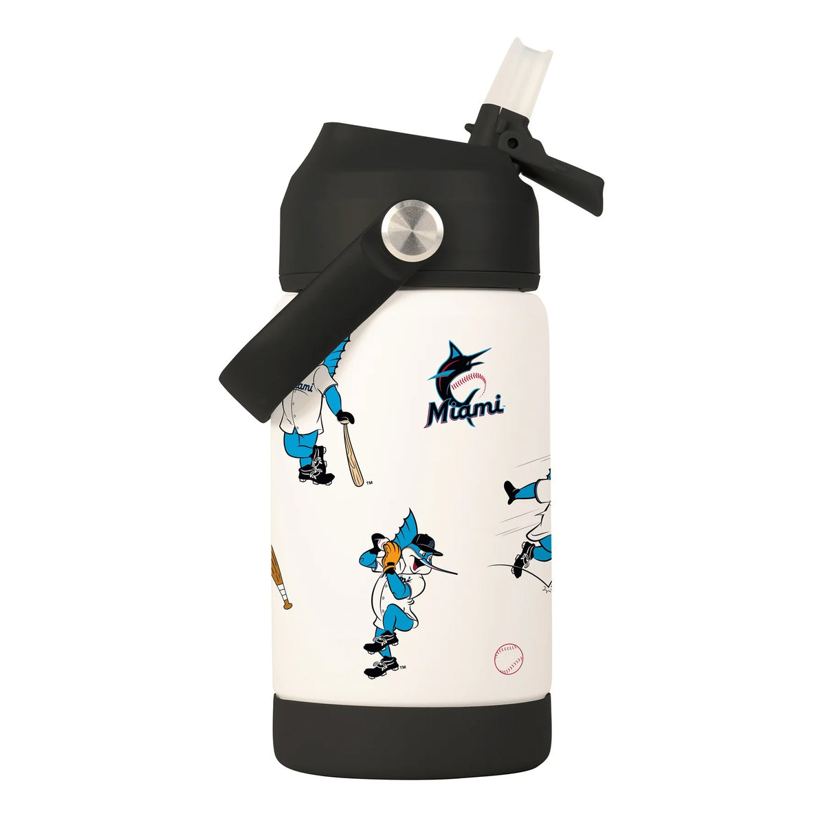 Miami Marlins Kids Bottle 12oz Stainless Steel Mascot - Special Order