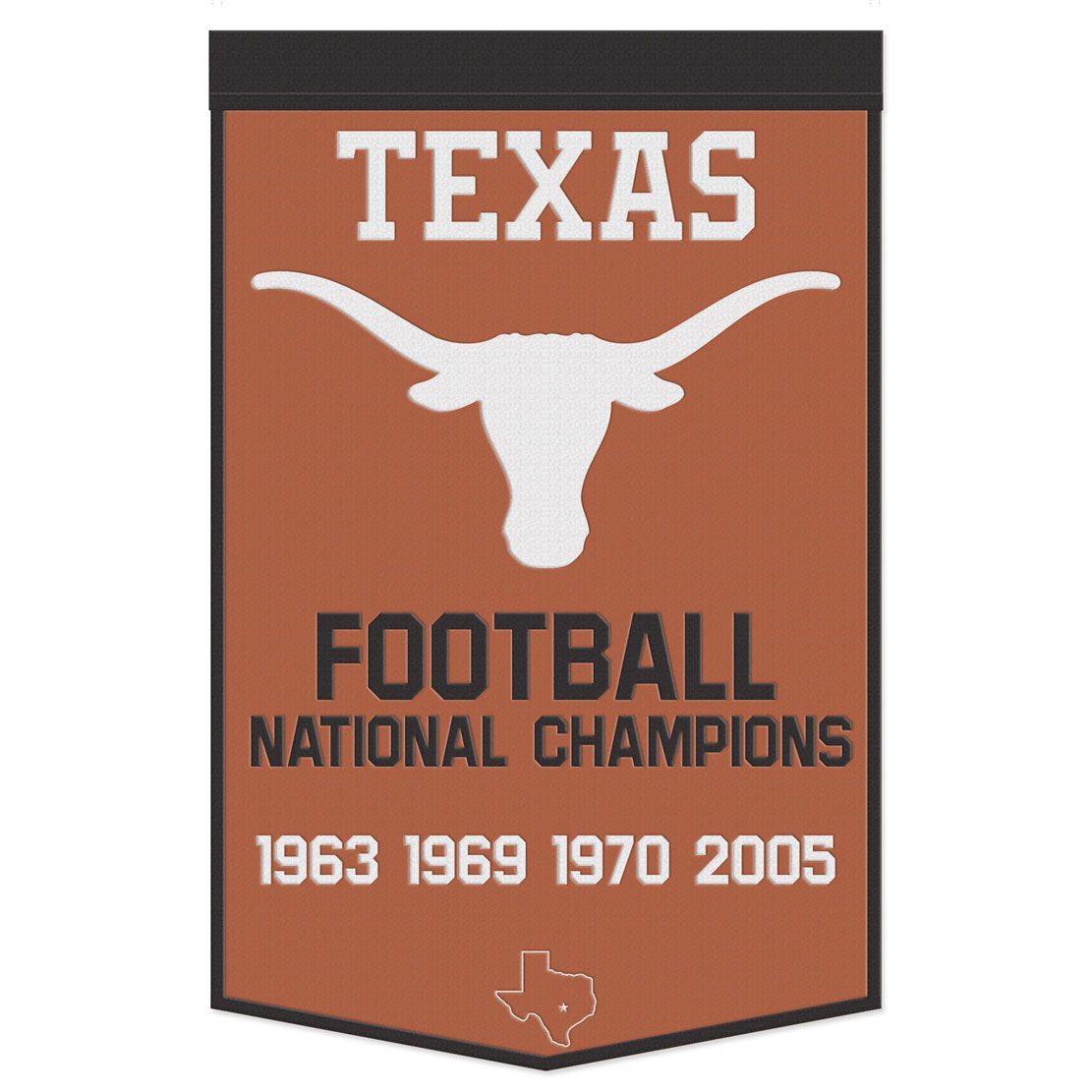 Texas Longhorns Banner Wool 24x38 Dynasty Champ Design Football