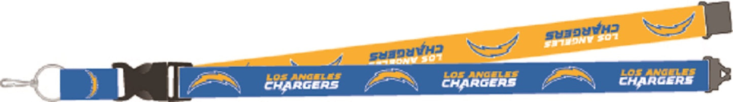 Los Angeles Chargers Lanyard Reversible Yellow/Blue Special Order