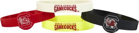 South Carolina Gamecocks Bracelets 4 Pack Silicone - Special Order