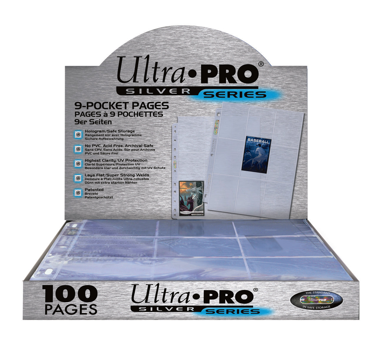 Ultra Pro 9-Pocket Silver Series Pages (100ct)