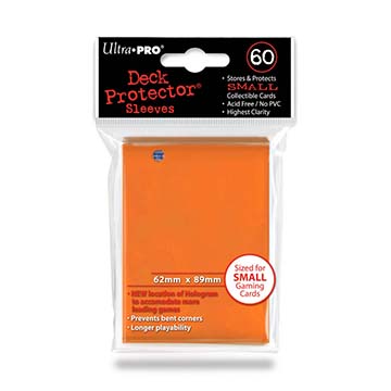 Deck Protectors - Small Size - Orange (One Pack of 60)