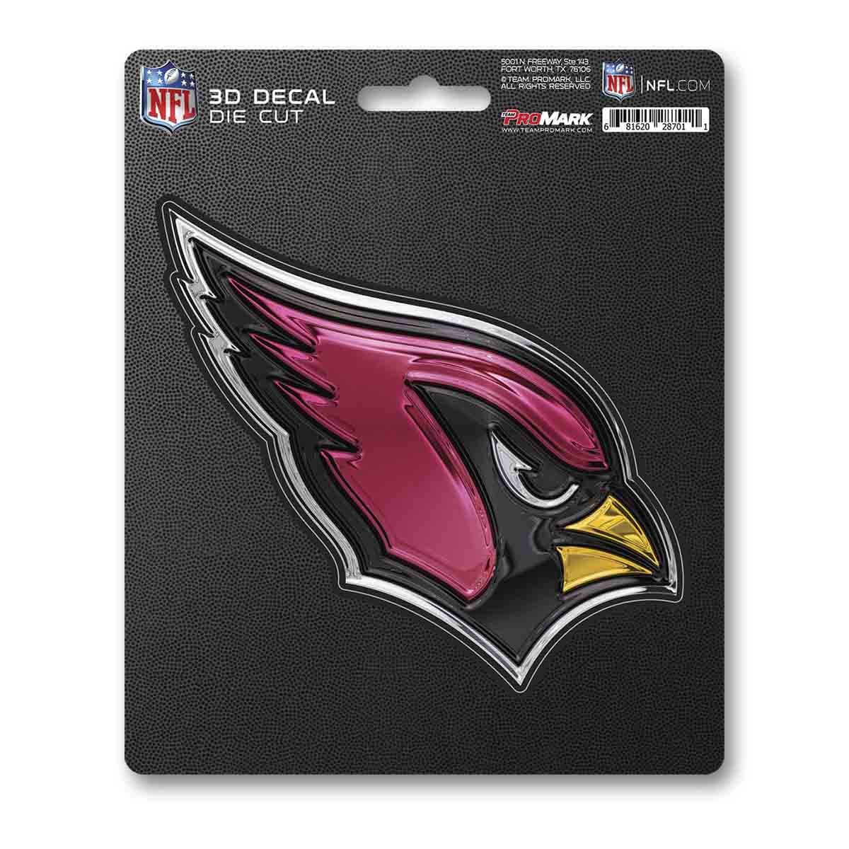 Arizona Cardinals Decal 5x8 Die Cut 3D Logo Design