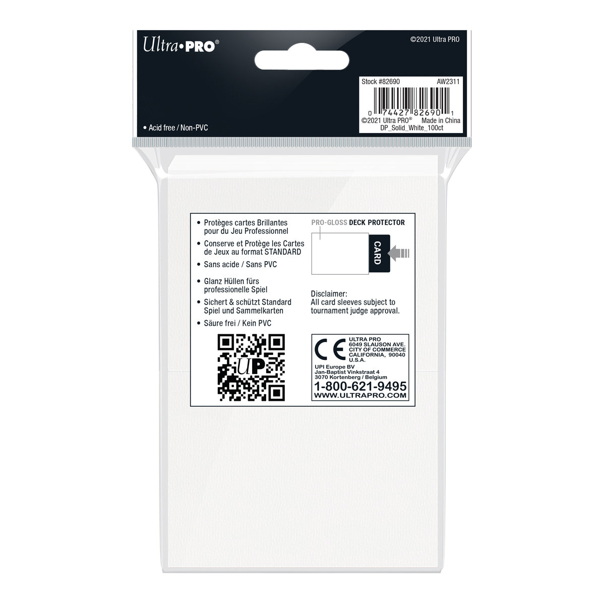Deck Protector - White Standard (100 per pack)