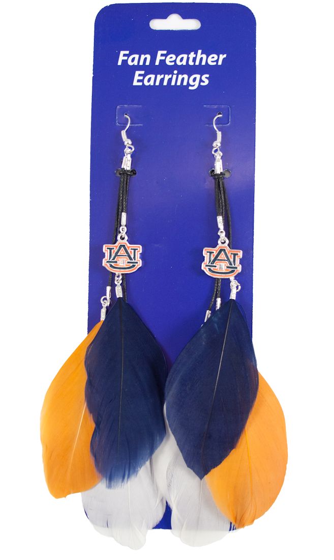 Auburn Tigers Team Color Feather Earrings CO