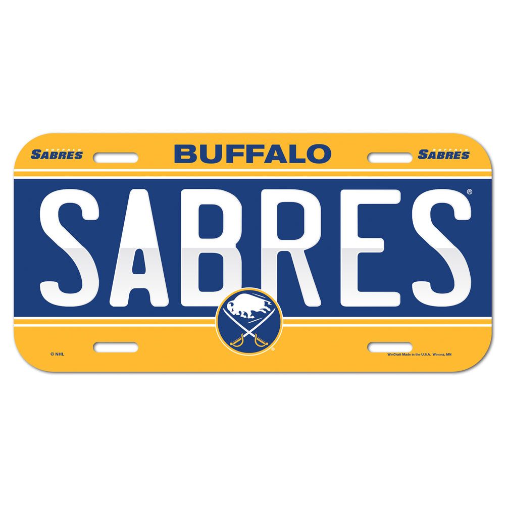 Buffalo Sabres License Plate Plastic