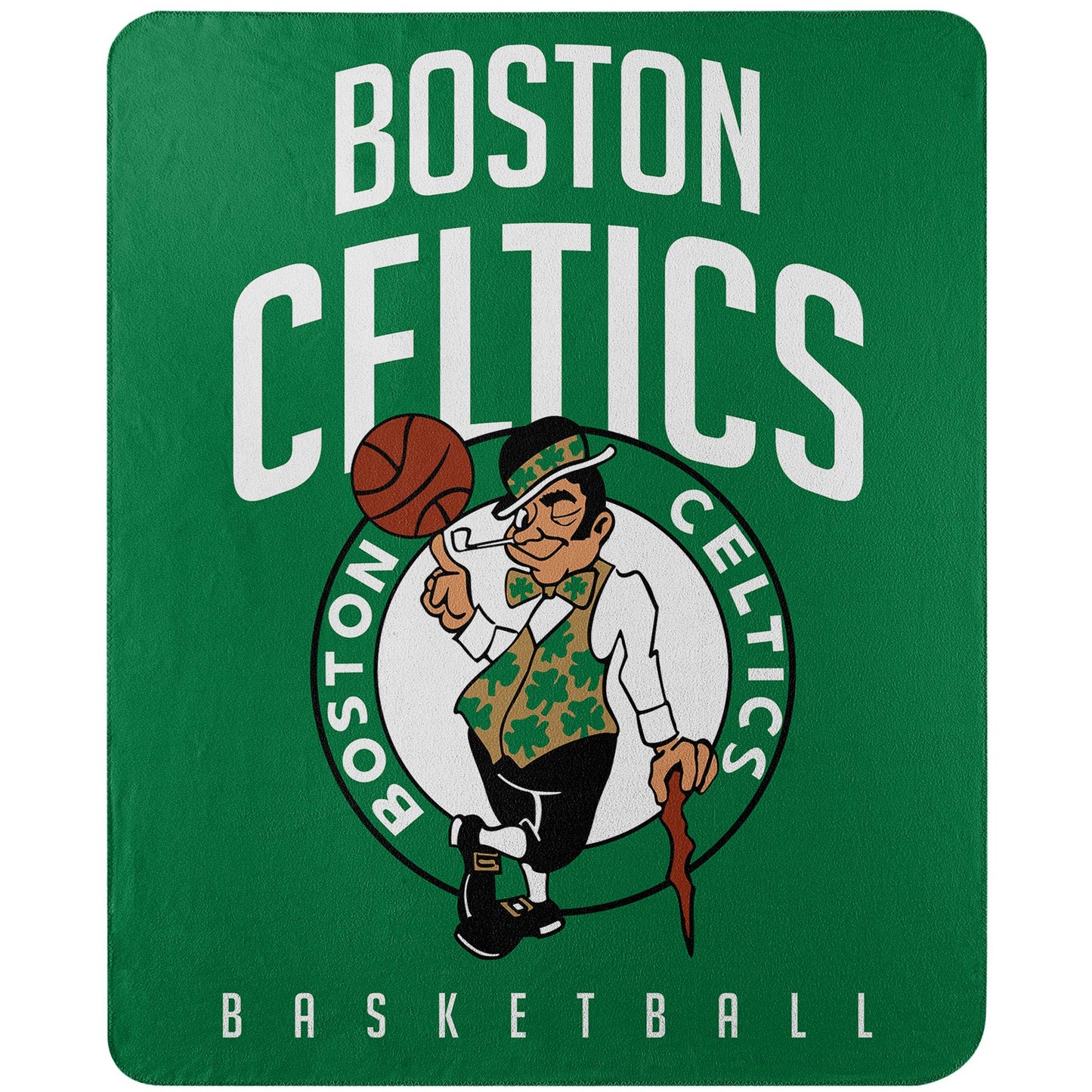 Boston Celtics Blanket 50x60 Fleece Lay Up Design