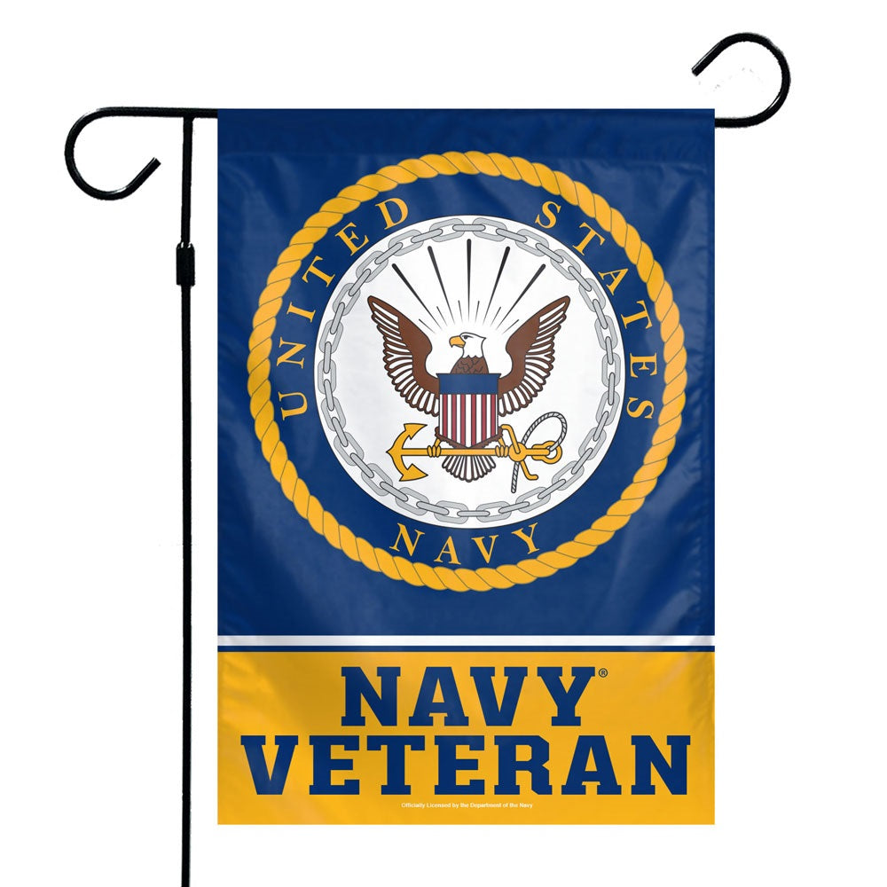 US Navy Flag 12x18 Garden Style 1 Sided Veteran Design