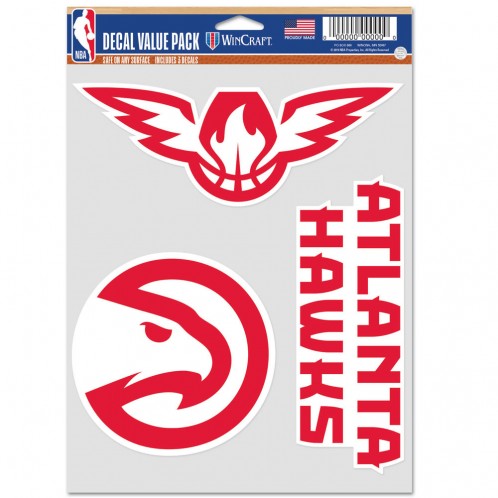 Atlanta Hawks Decal Multi Use Fan 3 Pack
