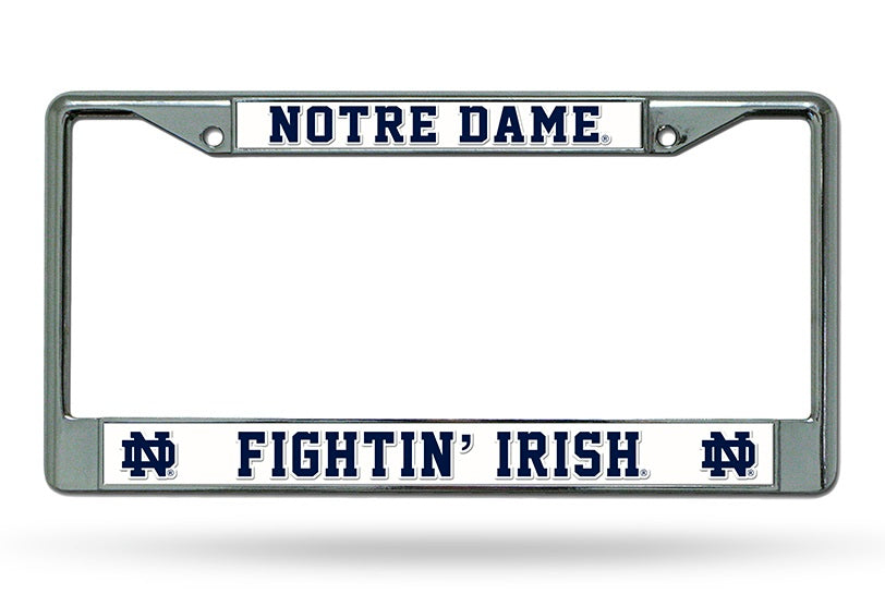 Notre Dame Fighting Irish License Plate Frame Chrome