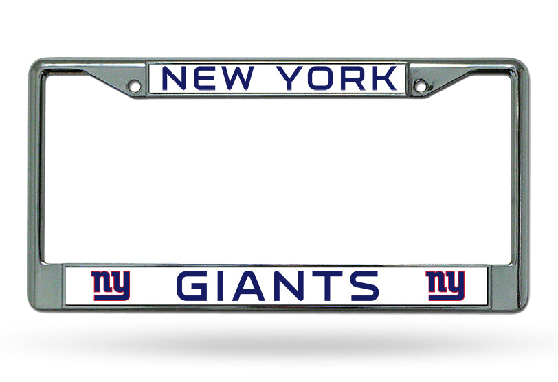 New York Giants License Plate Frame Chrome