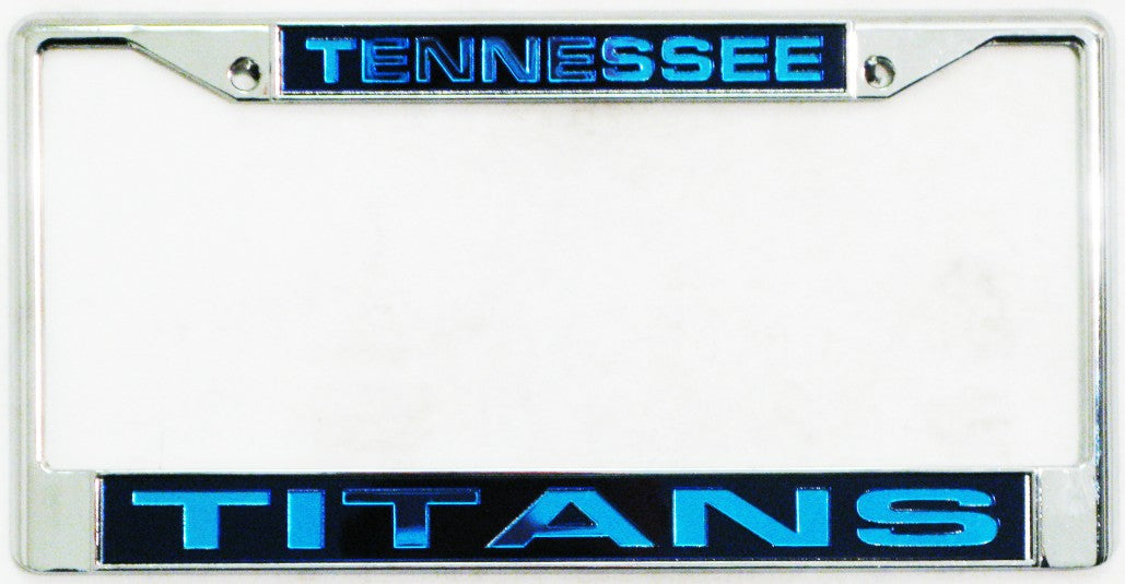 Tennessee Titans License Plate Frame Laser Cut Chrome