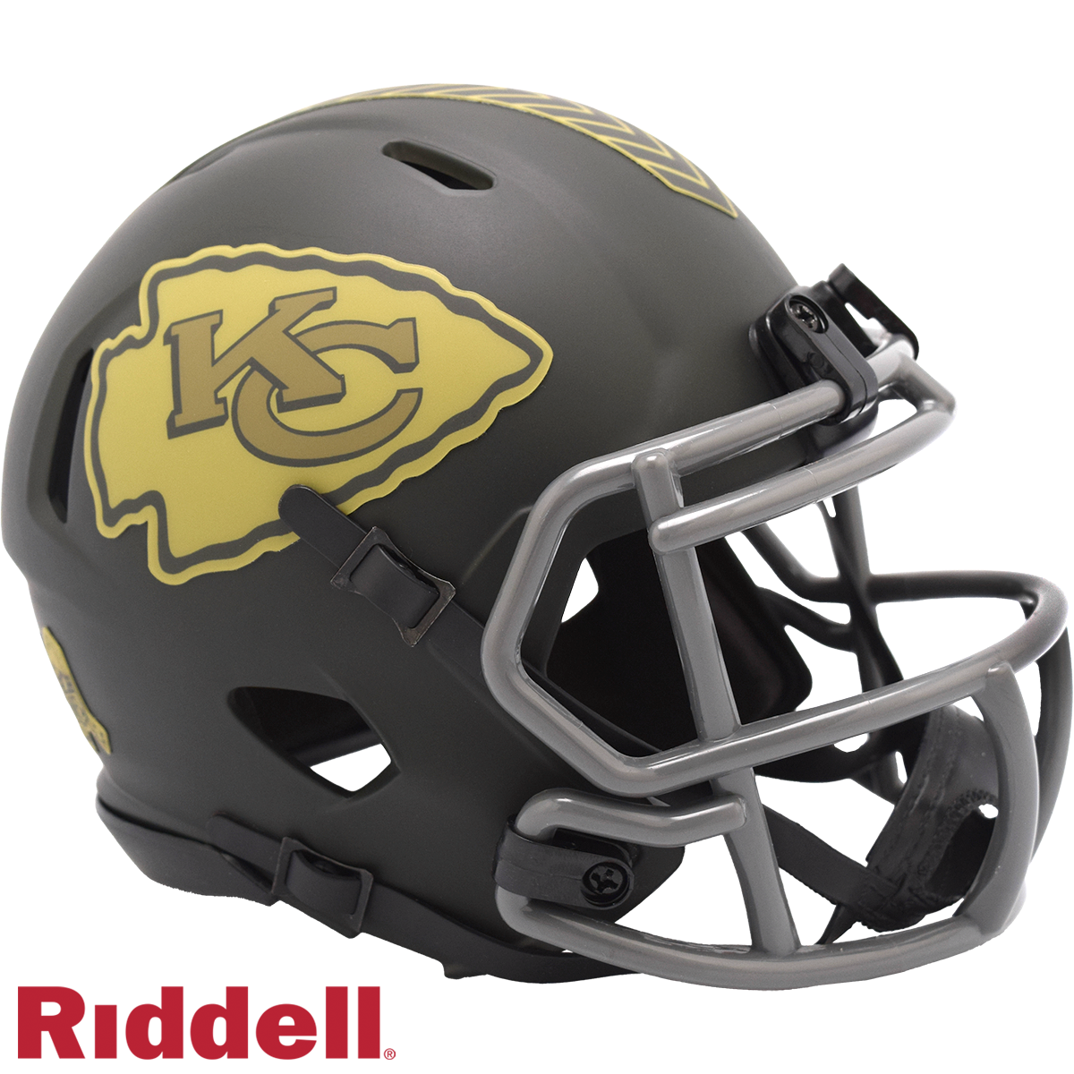 Kansas City Chiefs Helmet Riddell Replica Mini Speed Style Salute To Service 2025