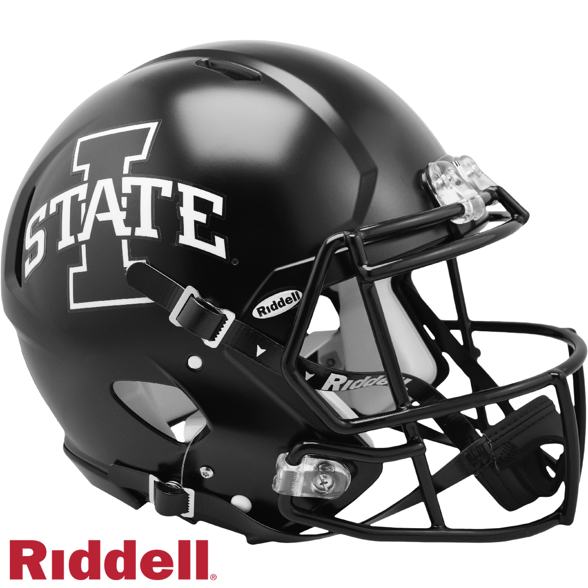 Iowa State Cyclones Helmet Riddell Authentic Full Size Speed Style Satin Black - Special Order