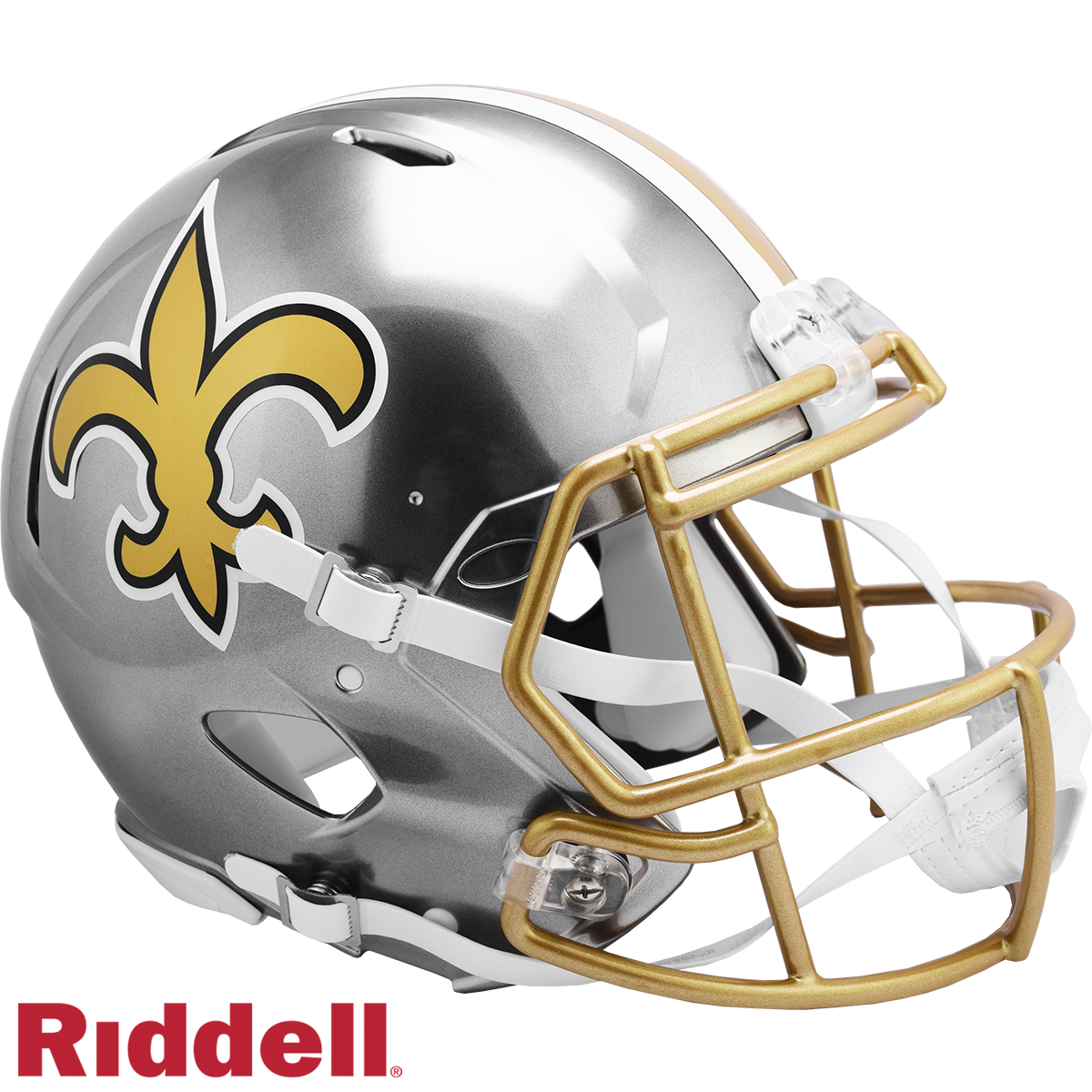 New Orleans Saints Helmet Riddell Authentic Full Size Speed Style FLASH Alternate