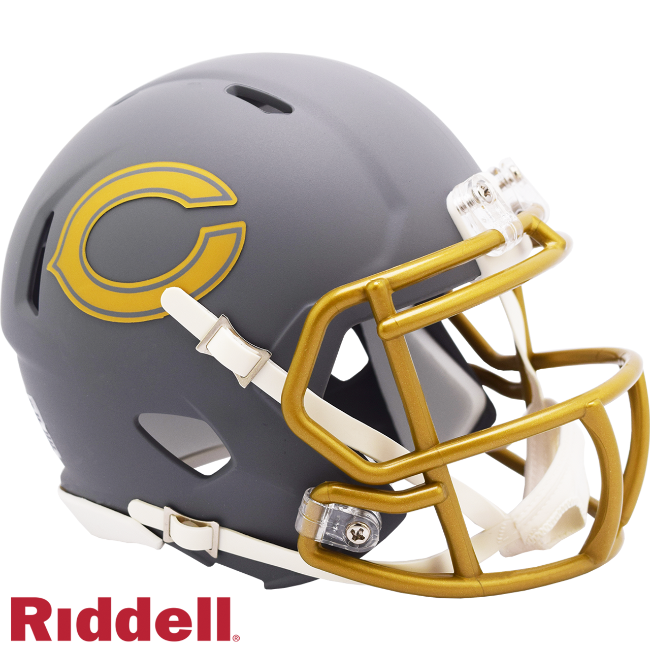 Chicago Bears Helmet Riddell Replica Mini Speed Style Slate Alternate