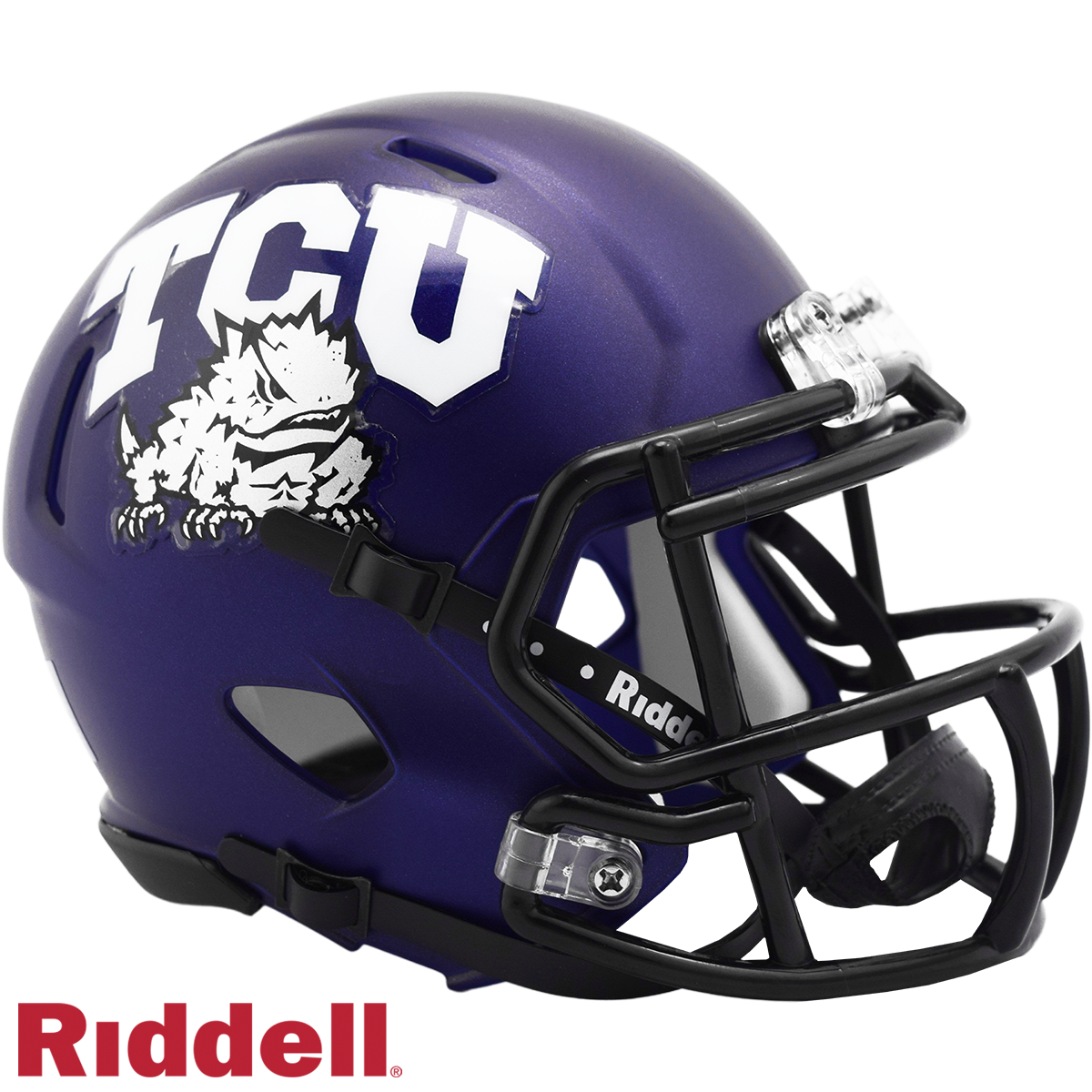 TCU Horned Frogs Helmet Riddell Replica Mini Speed Style Satin Purple