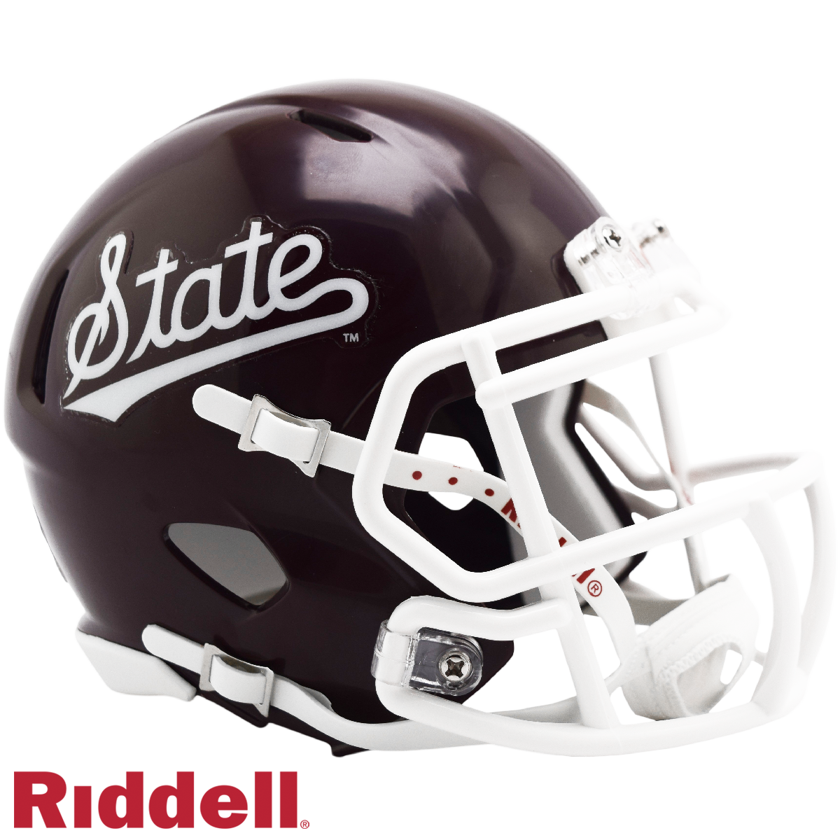 Mississippi State Bulldogs Helmet Riddell Replica Mini Speed Style Script