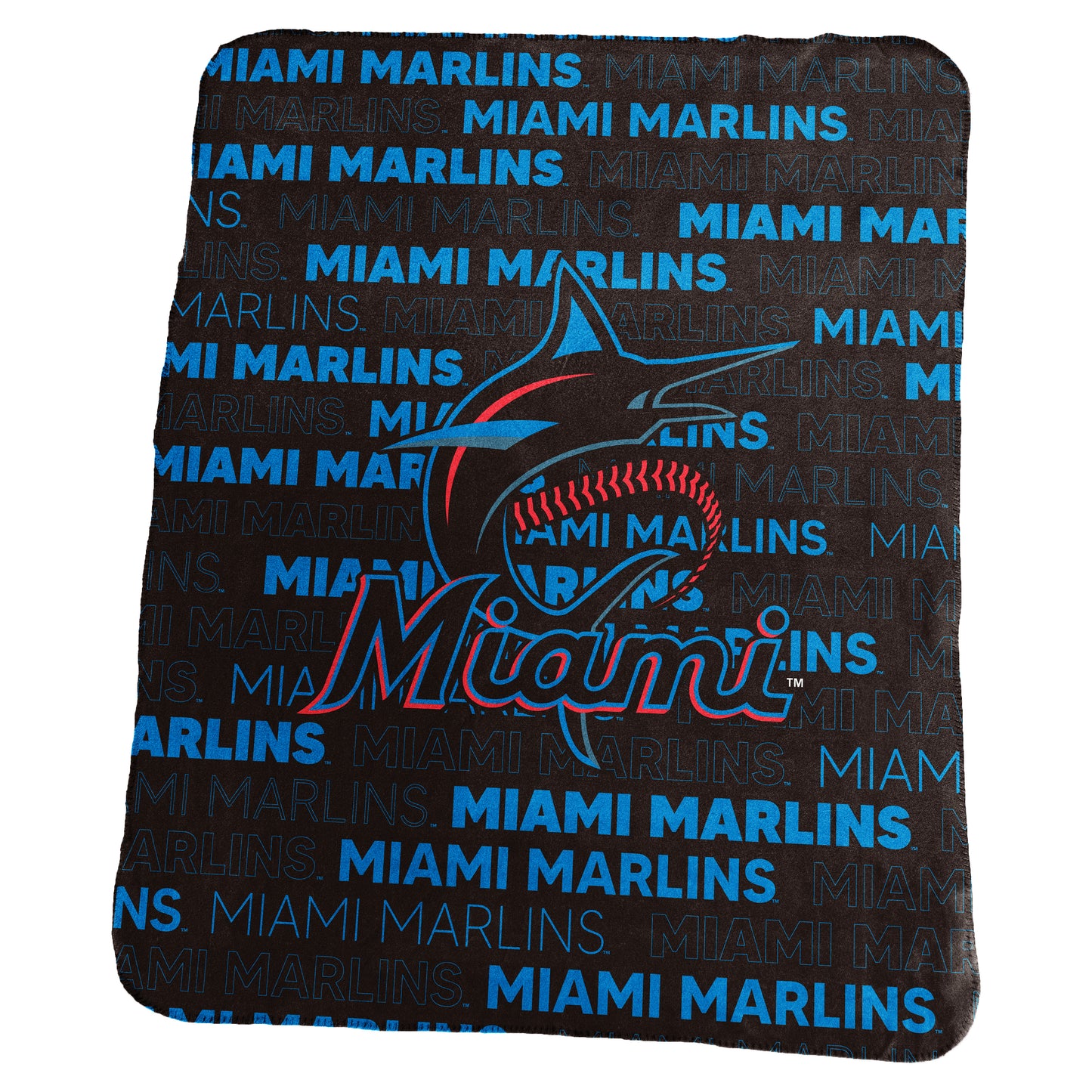 Miami Marlins Blanket 50x60 Fleece Classic