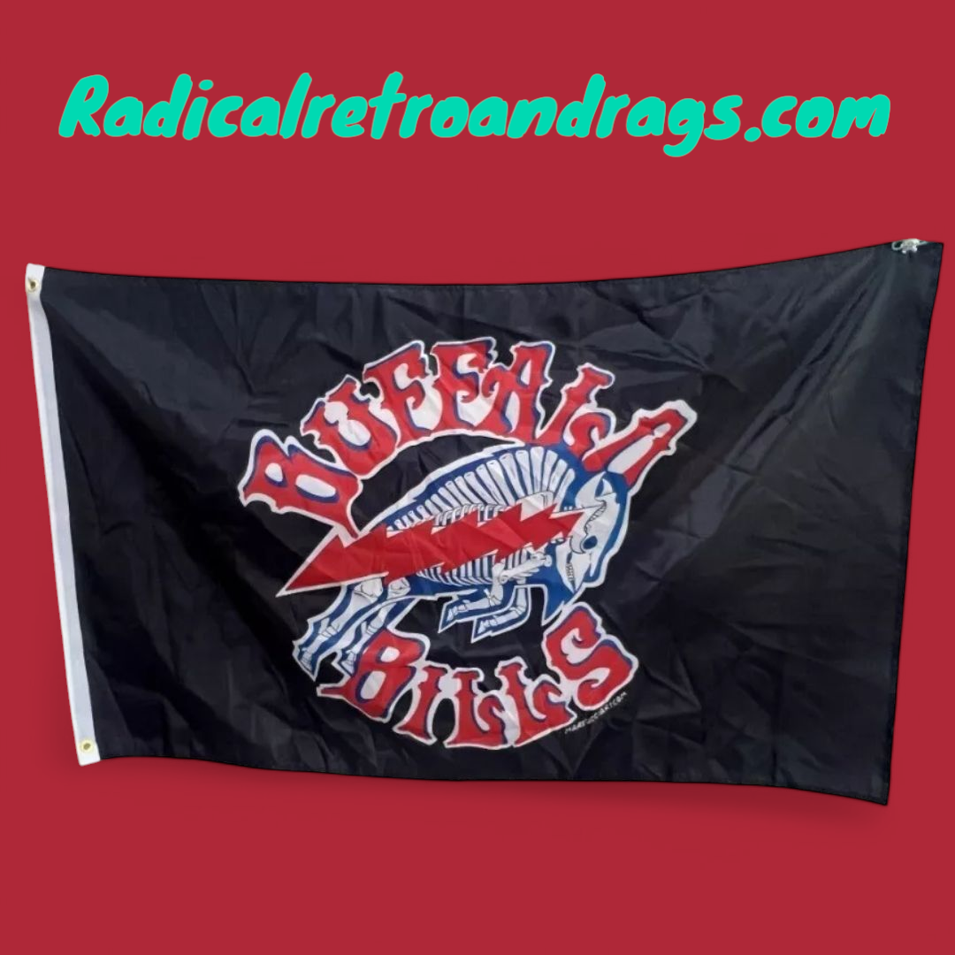Buffalo Bills Grateful Dead 13 Point Black 3' x 5' Flag NEW FREE SHIPPING