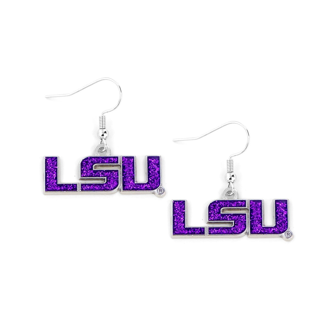 LSU Tigers Earrings Glitter Dazzle