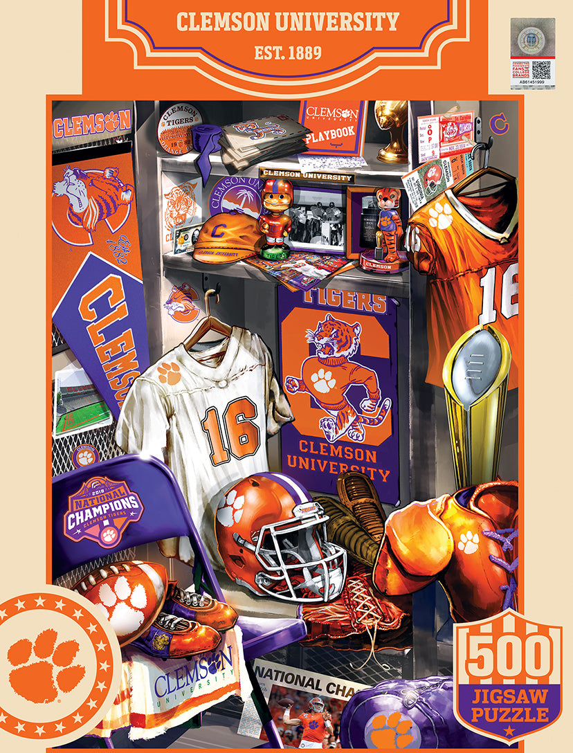 Clemson Tigers Puzzle 500 Piece Locker Room