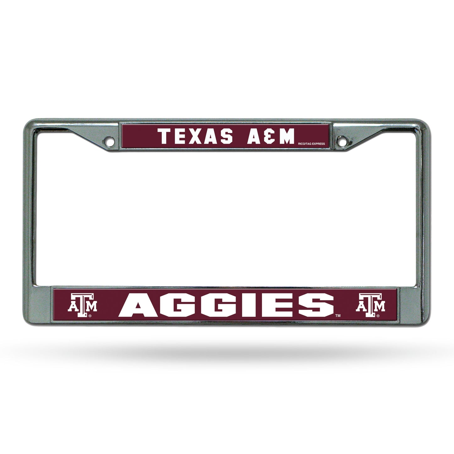 Texas A&M Aggies License Plate Frame Chrome Printed Insert Special Order
