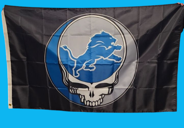 Detroit Lions Grateful Dead Flag 3' x 5' New Free Shipping