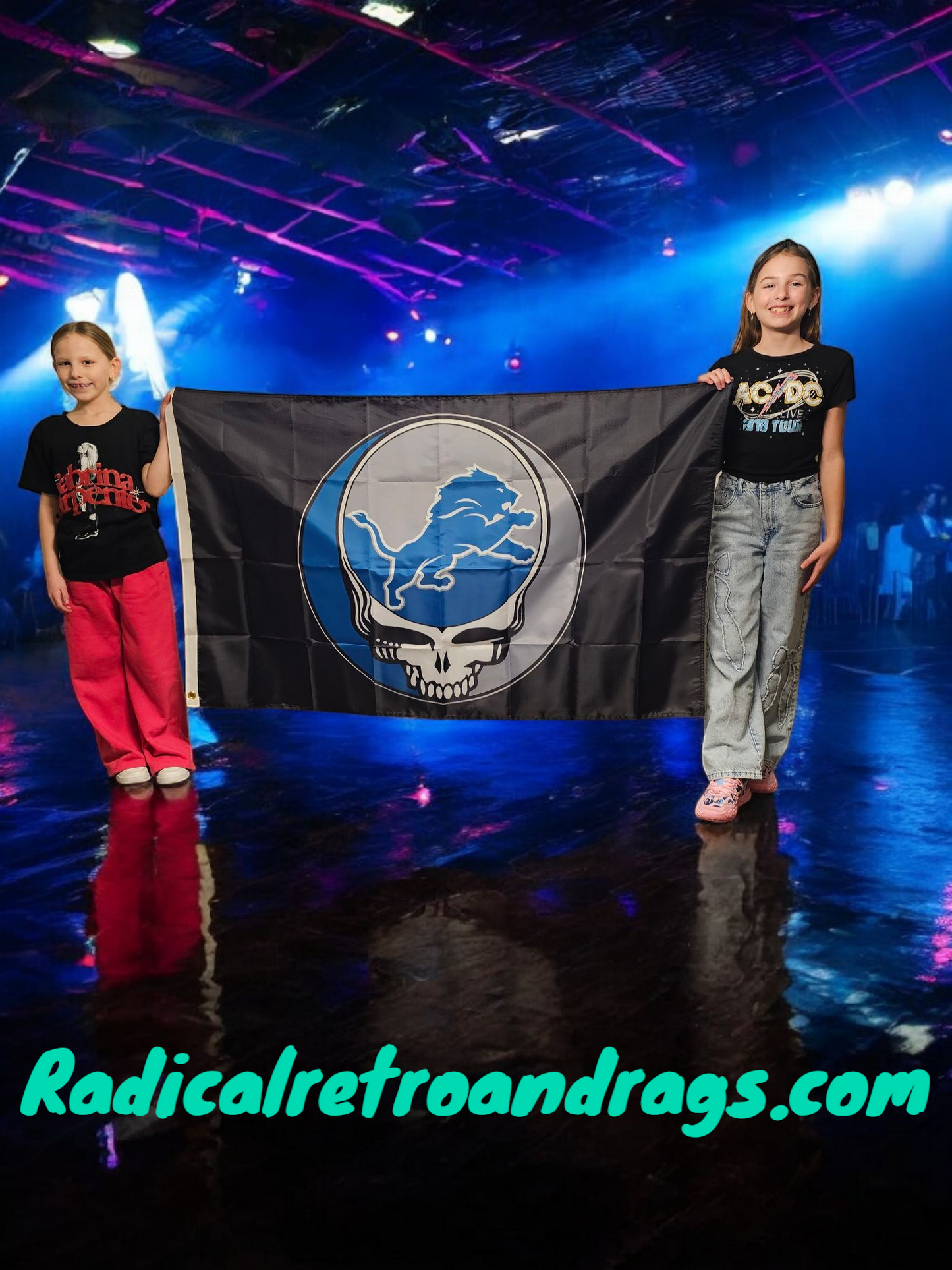 Detroit Lions Grateful Dead Flag 3' x 5' New Free Shipping