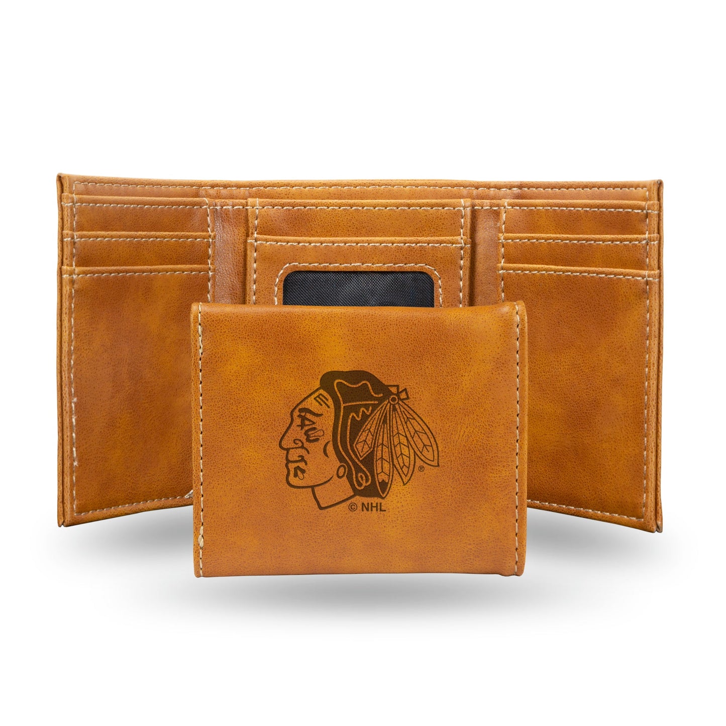 Chicago Blackhawks Wallet Trifold Laser Engraved