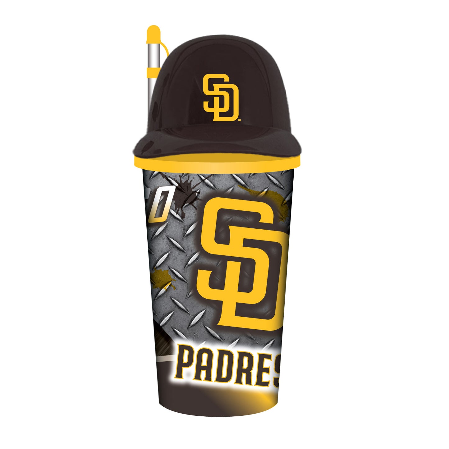 San Diego Padres Helmet Cup 32oz Plastic with Straw