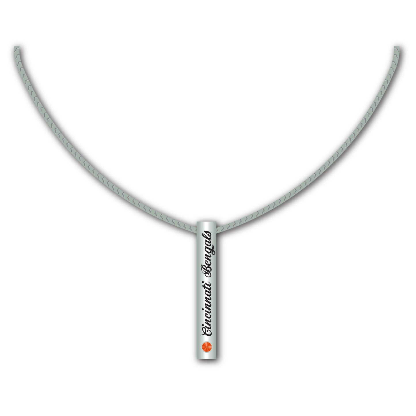 Cincinnati Bengals Necklace Silver Bar