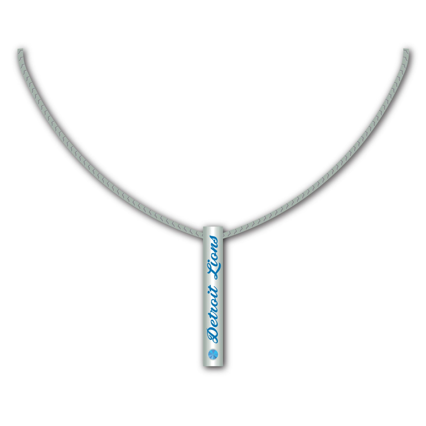 Detroit Lions Necklace Silver Bar