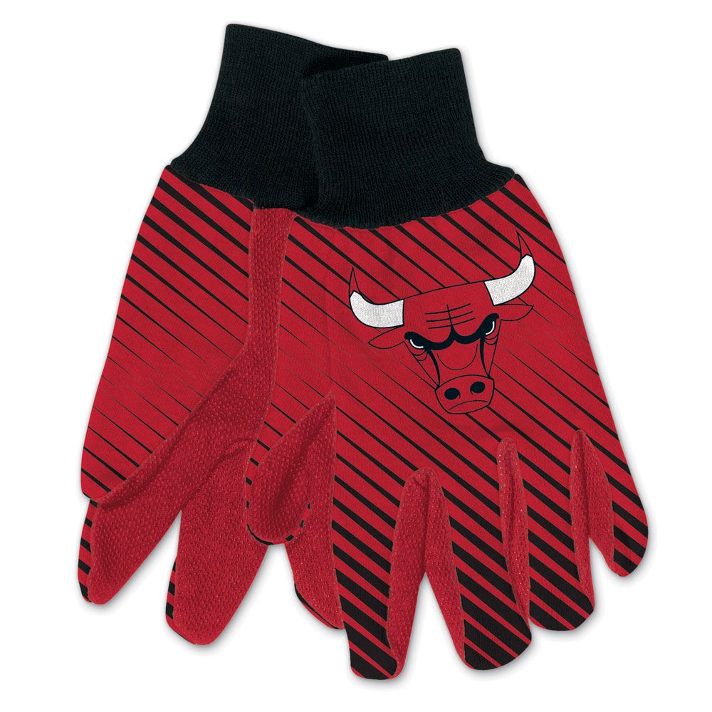 Chicago Bulls Gloves Two Tone Style Adult Size