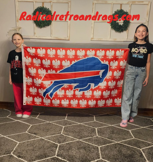 Buffalo Bills Polish Flag 3' x 5' Flag New FREE SHIPPING