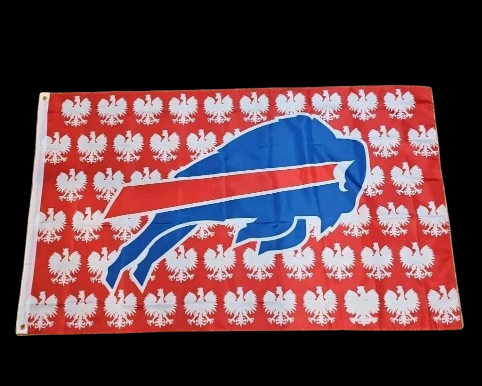 Buffalo Bills Polish Flag 3' x 5' Flag New FREE SHIPPING
