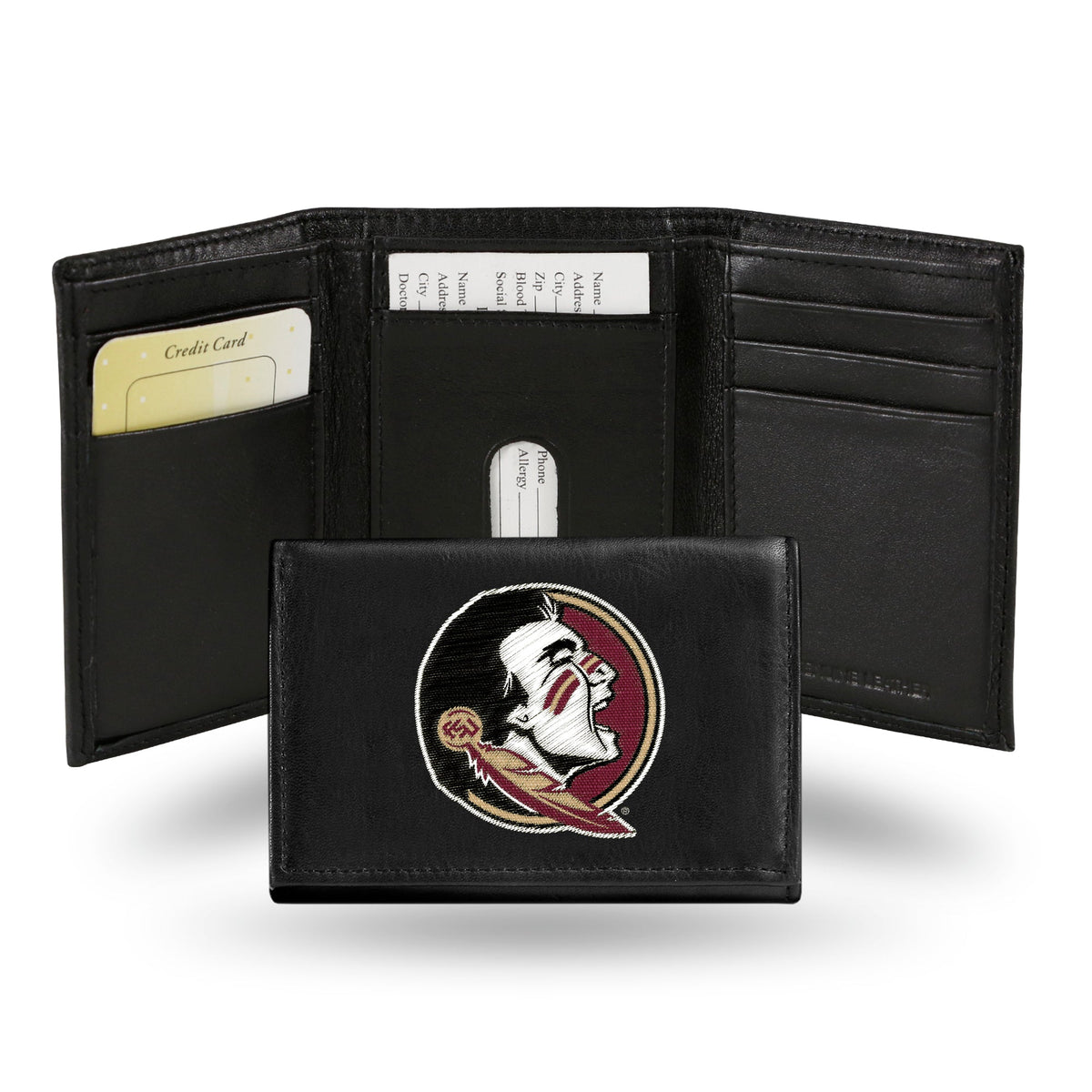 Florida State Seminoles Wallet Trifold Leather Embroidered - Special Order