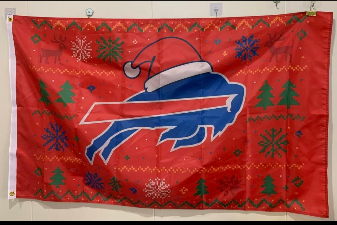 Buffalo Bills Christmas 3'x5' FLAG NEW FREE SHIPPING