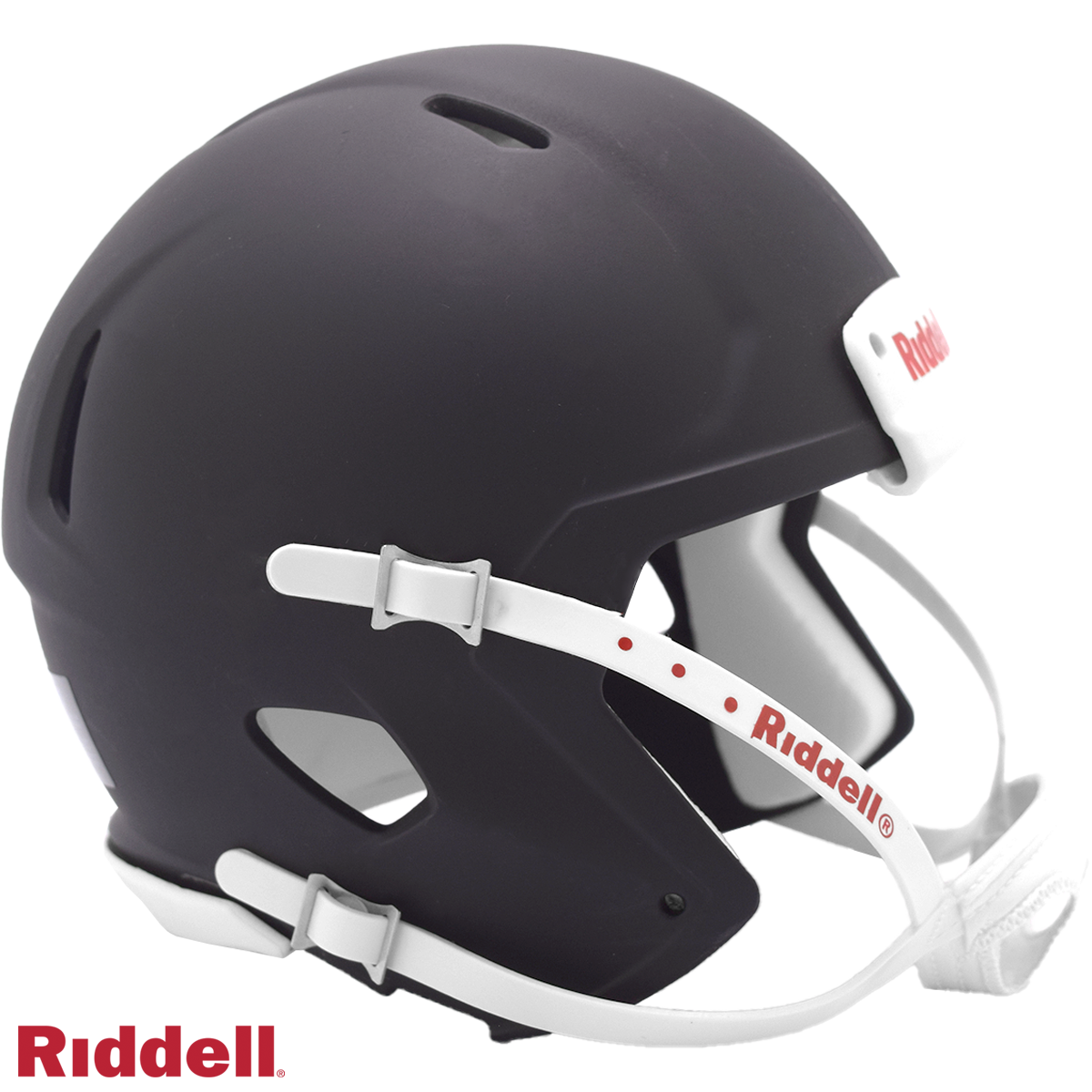 Helmet Riddell Blank Replica Mini Speed Style Matte Black with White Parts