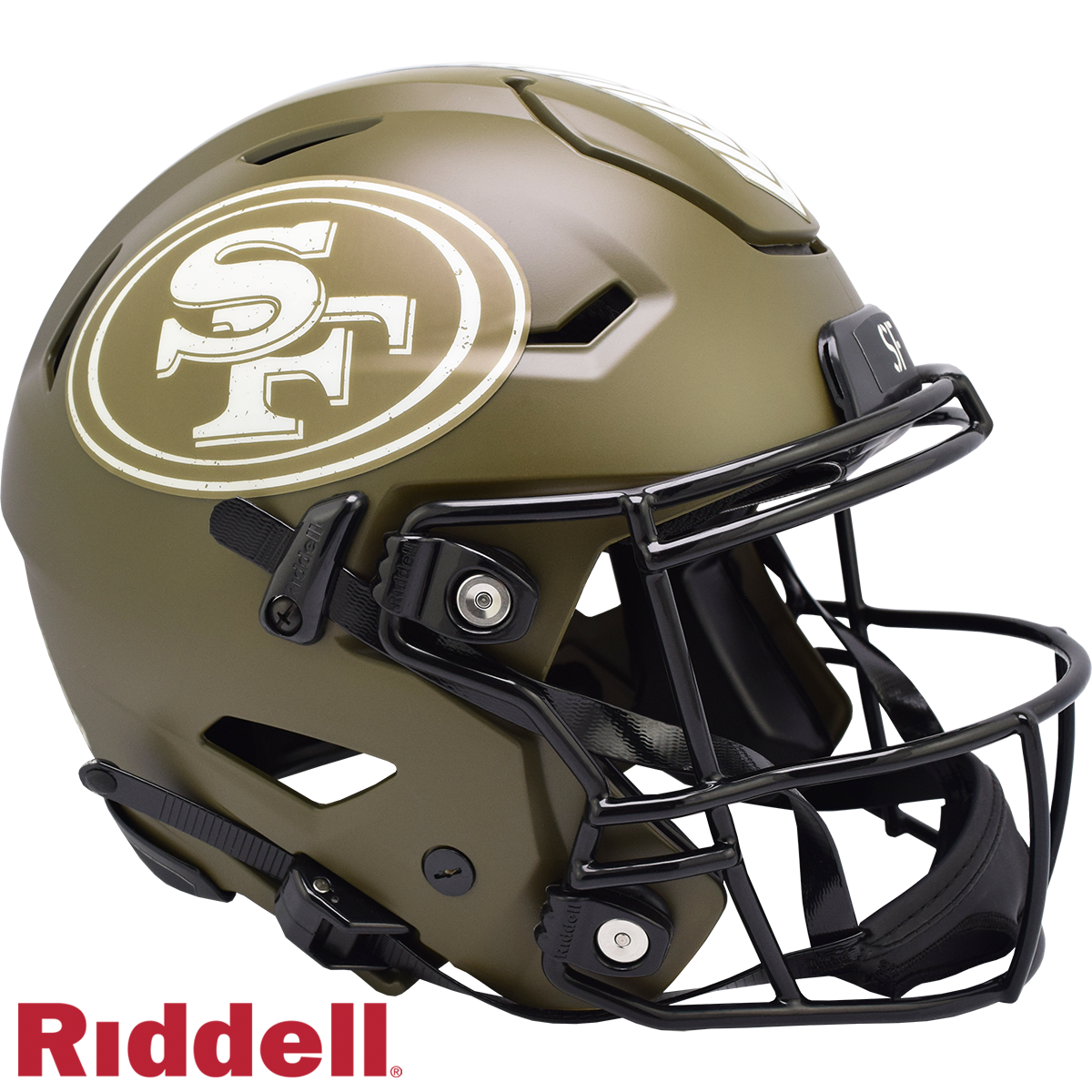 San Francisco 49ers Helmet Riddell Authentic Full Size SpeedFlex Style Salute To Service 2022
