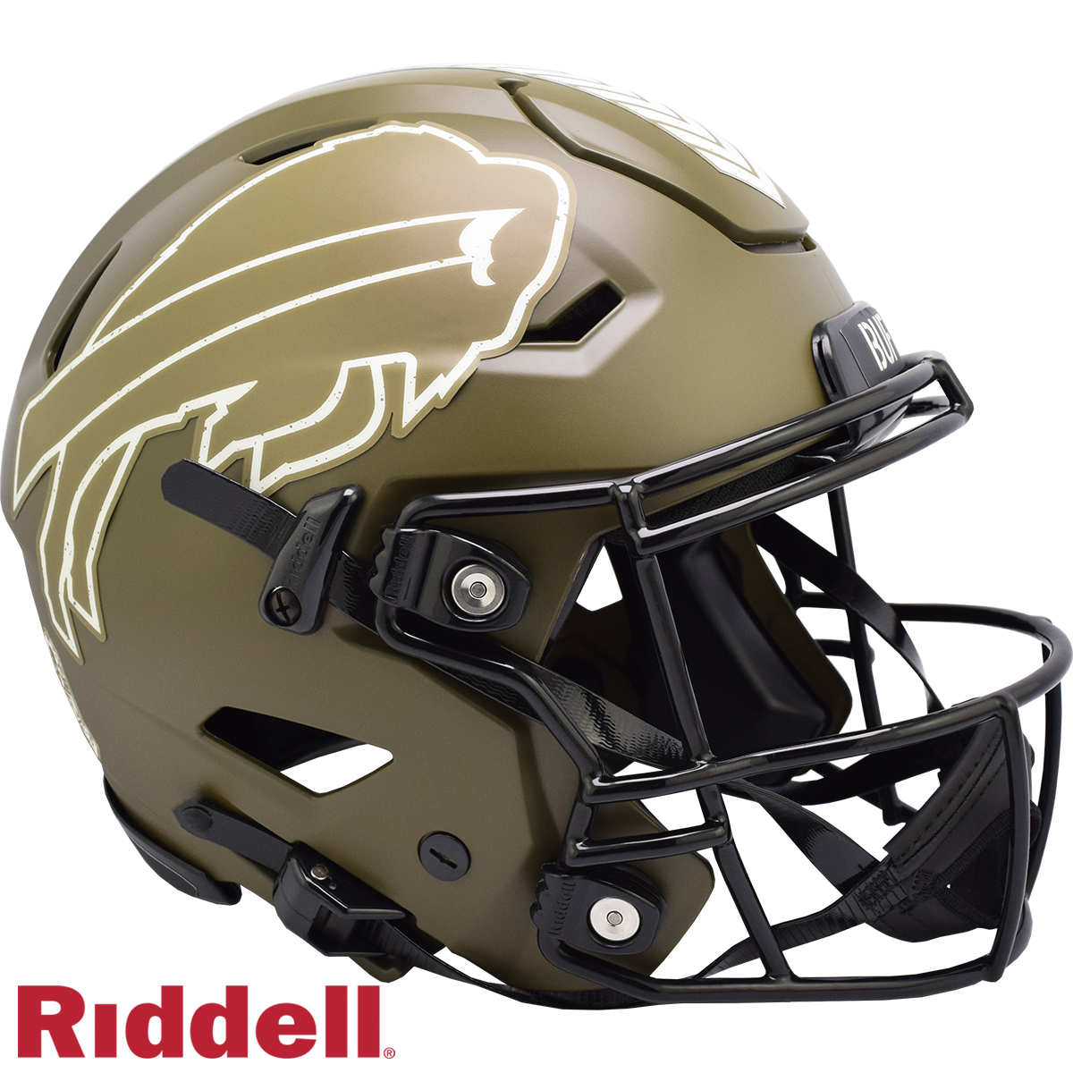 Buffalo Bills Helmet Riddell Authentic Full Size SpeedFlex Style Salute To Service 2022