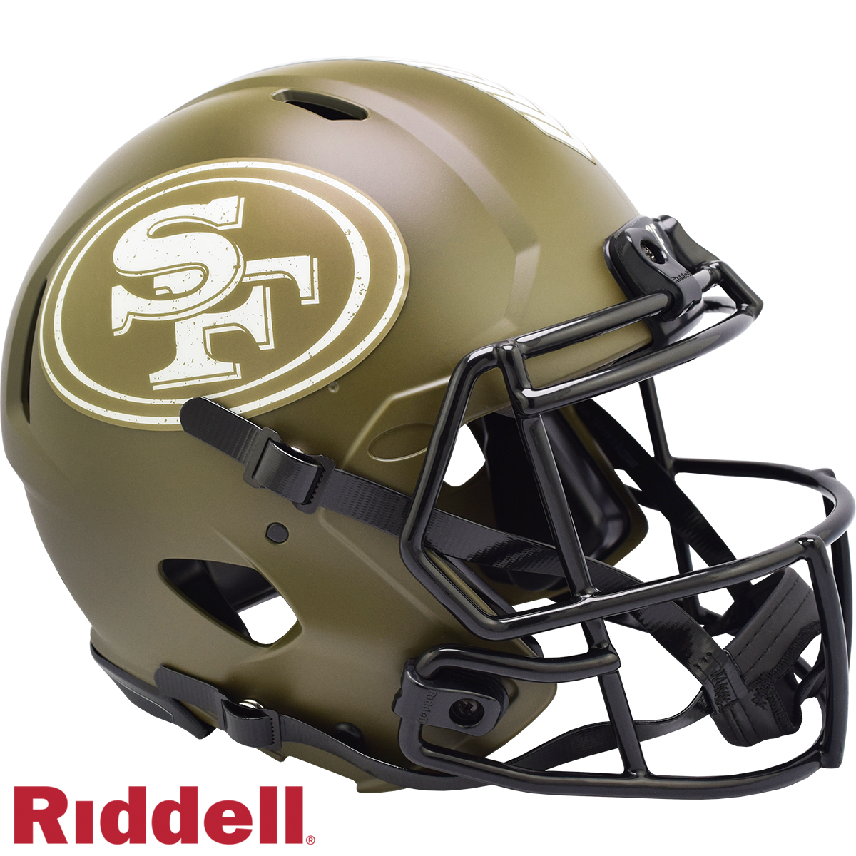 San Francisco 49ers Helmet Riddell Authentic Full Size Speed Style Salute To Service 2022