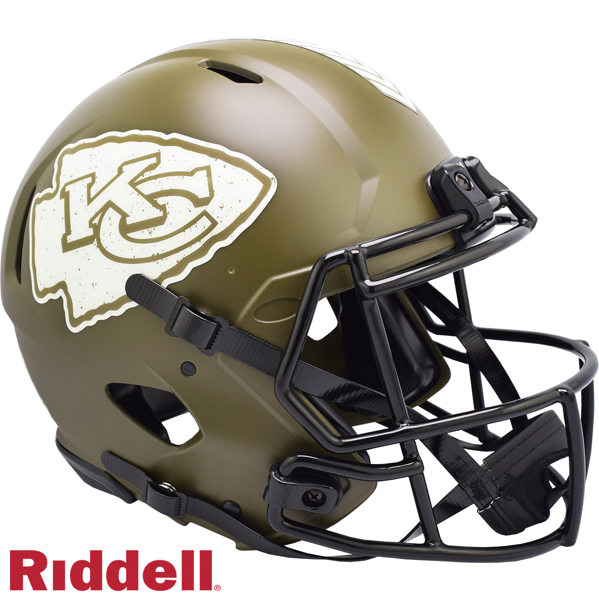Kansas City Chiefs Helmet Riddell Authentic Full Size Speed Style Salute To Service 2022